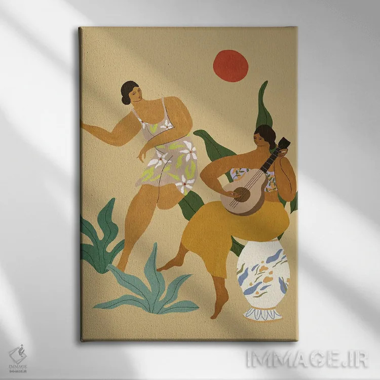 تابلو موسیقی و رقص اثر آرتی گوآوا - نمای روبهرو روی دیوار