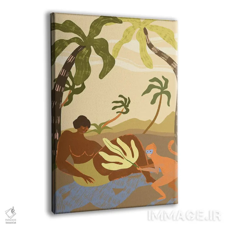 تابلو شیطنت میمونوار اثر آرتی گوآوا - نمای پرسپکتیو محصول