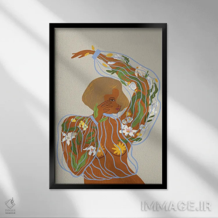 تابلو پرورش و رشد اثر آرتی گوآوا - نمای قابدار مشکی