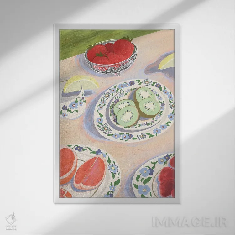 تابلو پیکنیک اثر آرتی گوآوا - نمای قابدار سفید