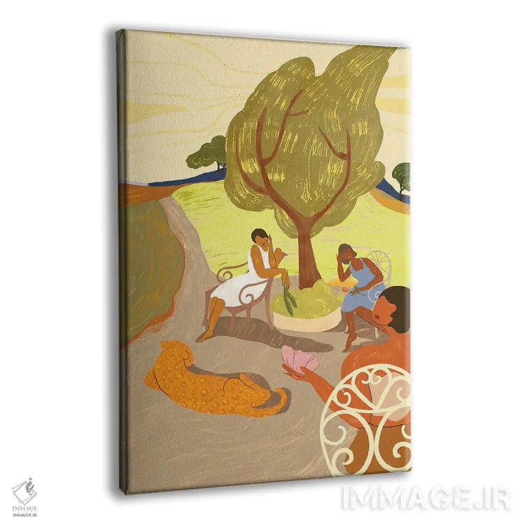 تابلو دورهمی شایعات اثر آرتی گوآوا - نمای پرسپکتیو محصول