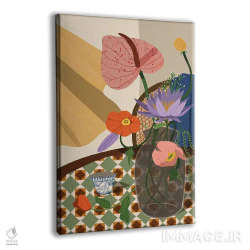 تابلو گلها روی میز غذاخوری اثر آرتی گوآوا - نمای پرسپکتیو محصول