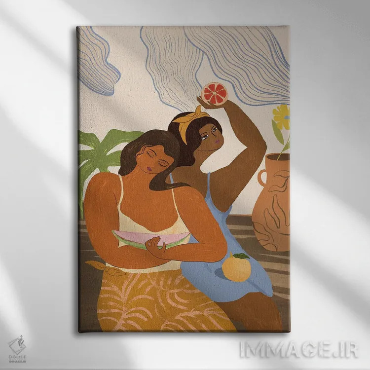 تابلو دوستان میوهای اثر آرتی گوآوا - نمای روبهرو روی دیوار