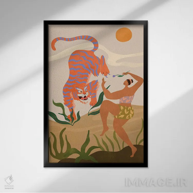 تابلو با من برقص اثر آرتی گوآوا - نمای قابدار مشکی