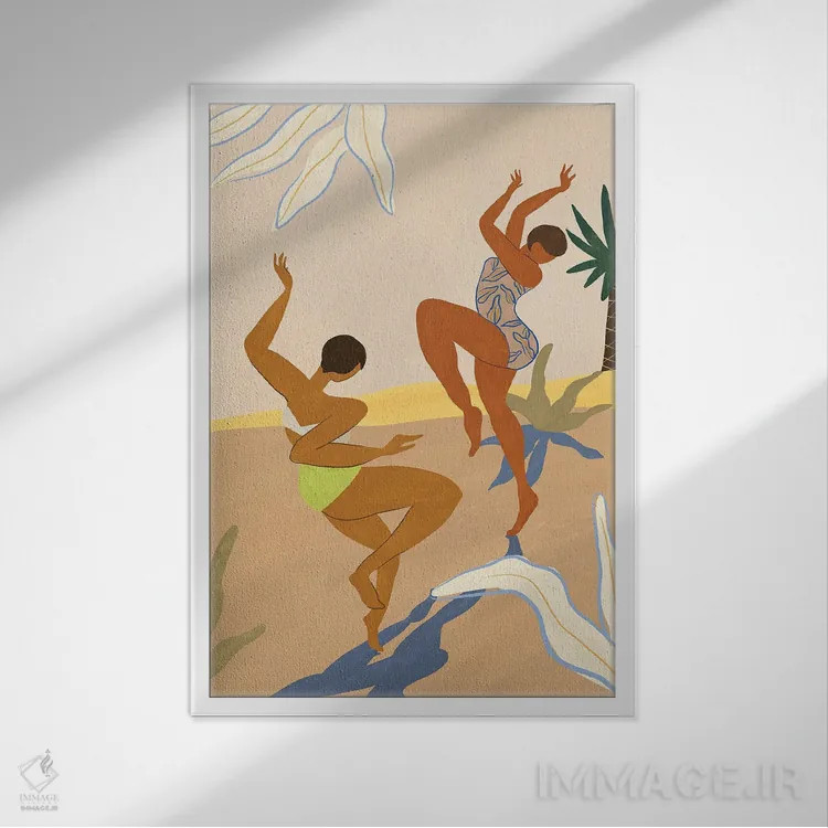 تابلو رقص تابستانی اثر آرتی گوآوا - نمای قابدار سفید