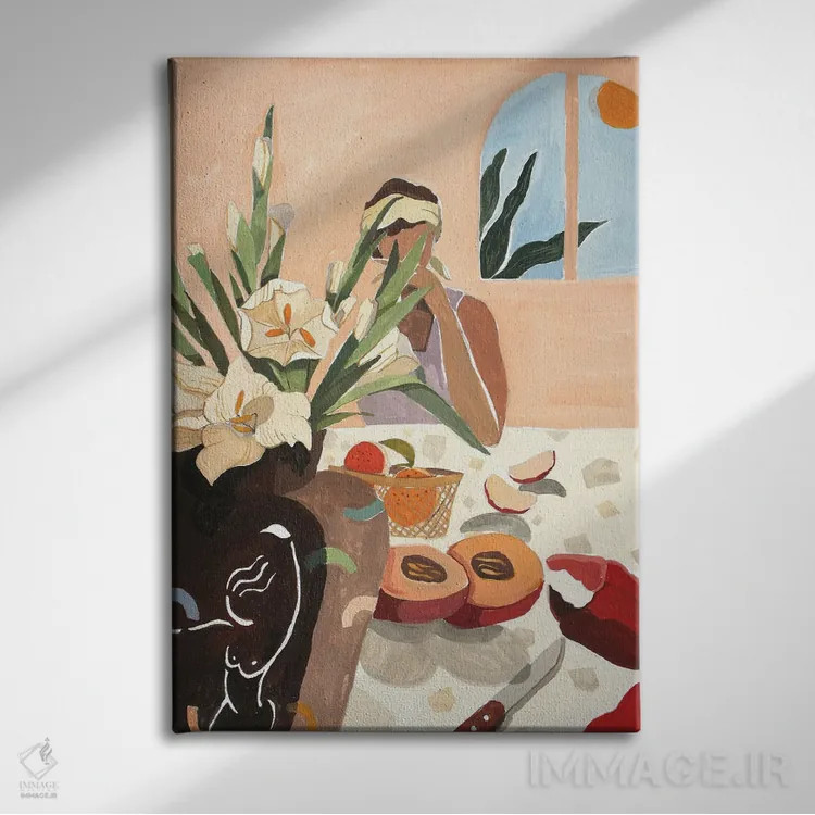 تابلو صبحانه و ناهار (برانچ) اثر آرتی گوآوا - نمای روبهرو روی دیوار