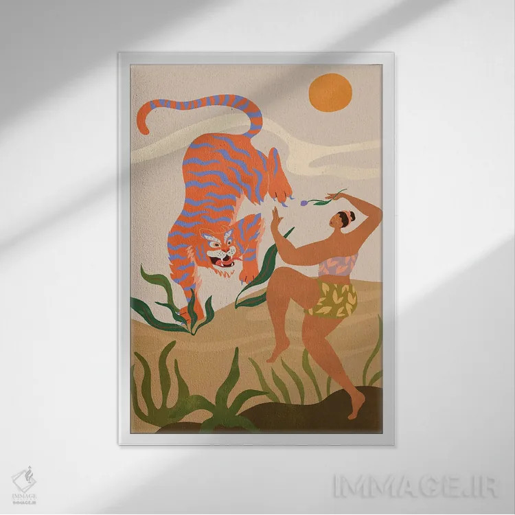 تابلو با من برقص اثر آرتی گوآوا - نمای قابدار سفید