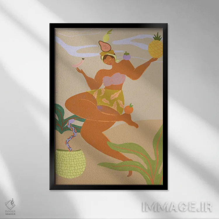 تابلو عمل متعادلسازی اثر آرتی گوآوا - نمای قابدار مشکی