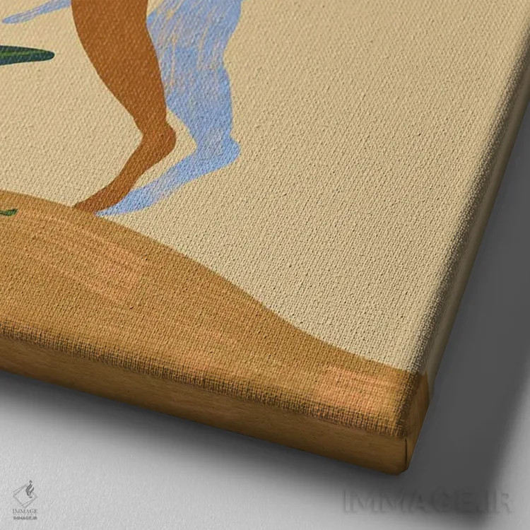 تابلو تعادل اثر آرتی گوآوا - نمای نزدیک بافت بوم