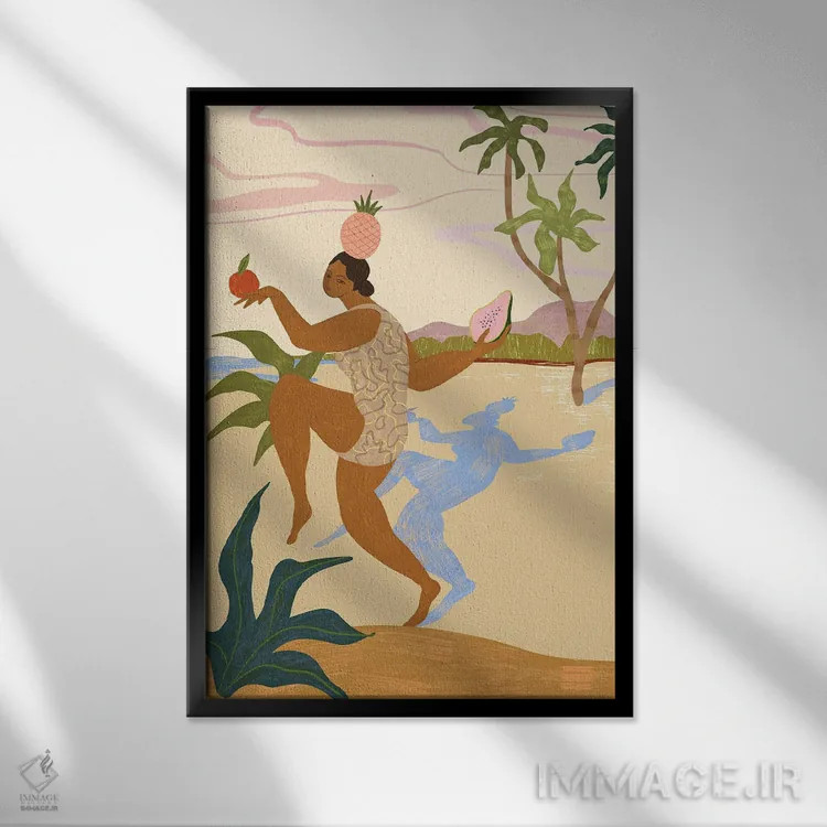 تابلو تعادل اثر آرتی گوآوا - نمای قابدار مشکی