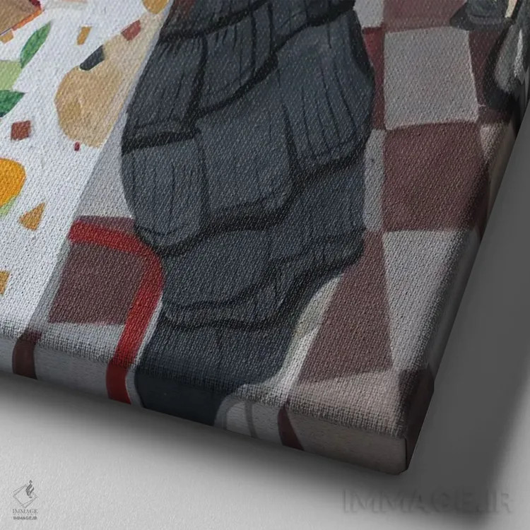 تابلو مدیترانهای اثر آرتی گوآوا - نمای نزدیک بافت بوم