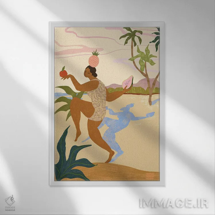 تابلو تعادل اثر آرتی گوآوا - نمای قابدار سفید