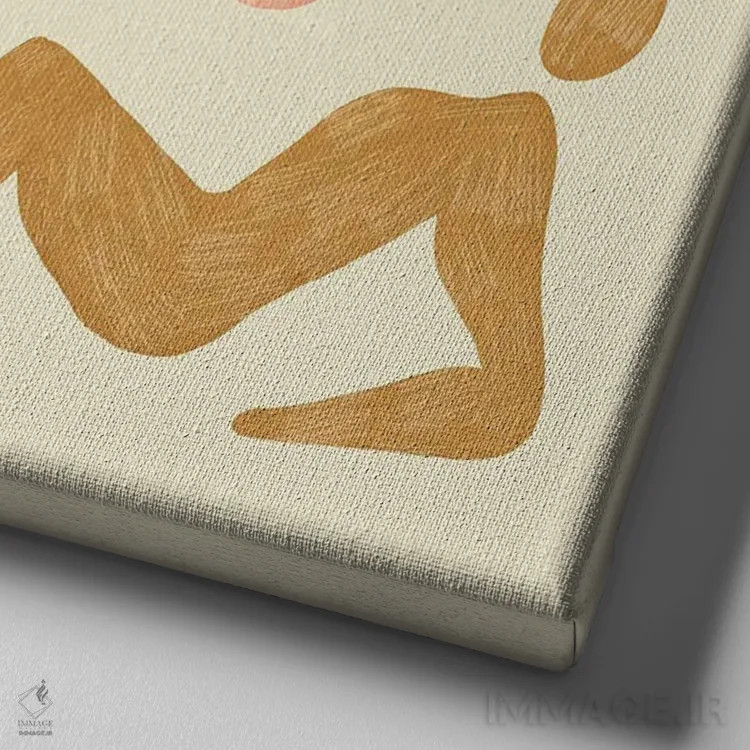 تابلو انتزاعی اثر آرتی گوآوا - نمای نزدیک بافت بوم