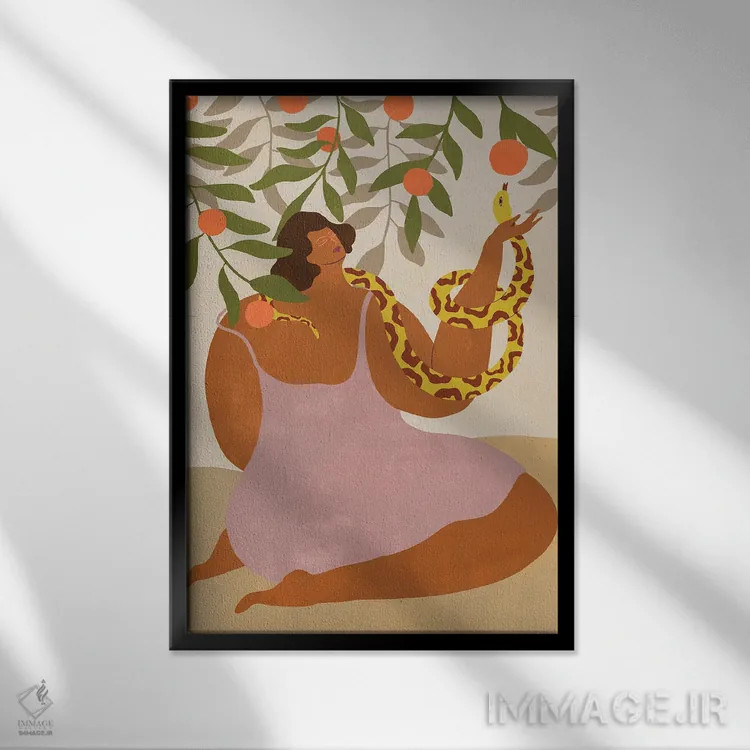 تابلو عطر پرتقال اثر آرتی گوآوا - نمای قابدار مشکی