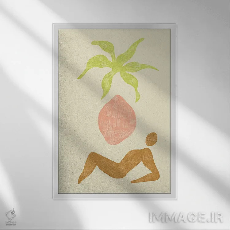 تابلو انتزاعی اثر آرتی گوآوا - نمای قابدار سفید