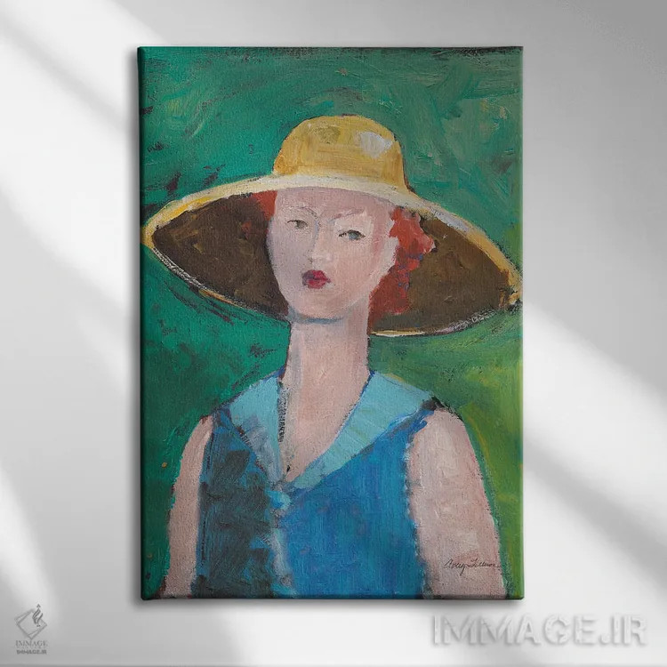 تابلو پرترهٔ بازار کهنهفروشان II اثر اِیوری تیلمن - نمای روبهرو روی دیوار