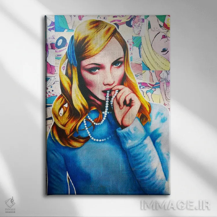 تابلو مروارید اثر آنی ترازو - نمای روبهرو روی دیوار