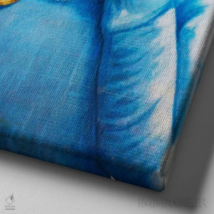 تابلو مروارید اثر آنی ترازو - نمای نزدیک بافت بوم