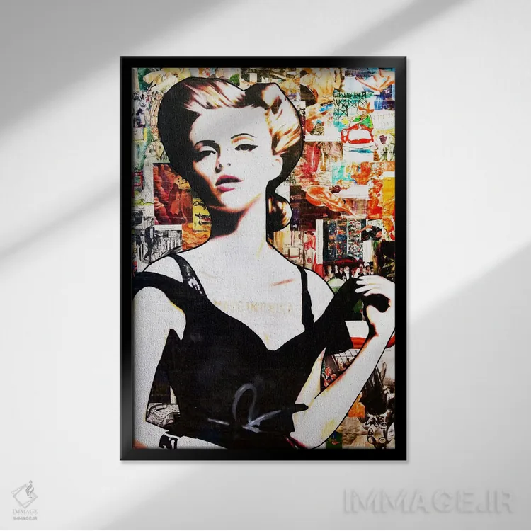 تابلو مثل پلاستیک به نظر میرسد اثر آنی ترازو - نمای قابدار مشکی