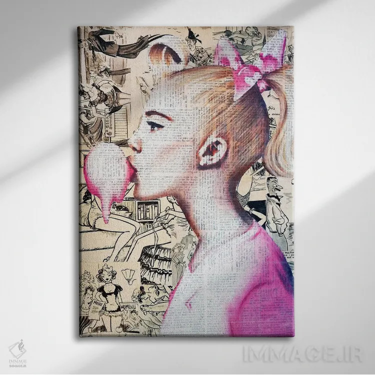 تابلو دختر رؤیایی اثر آنی ترازو - نمای روبهرو روی دیوار