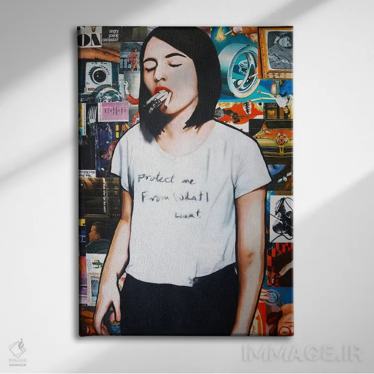 تابلو ویپم کن (استنشاق الکترونیکی) اثر آنی ترازو - نمای روبهرو روی دیوار