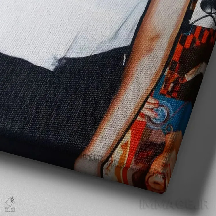 تابلو ویپم کن (استنشاق الکترونیکی) اثر آنی ترازو - نمای نزدیک بافت بوم