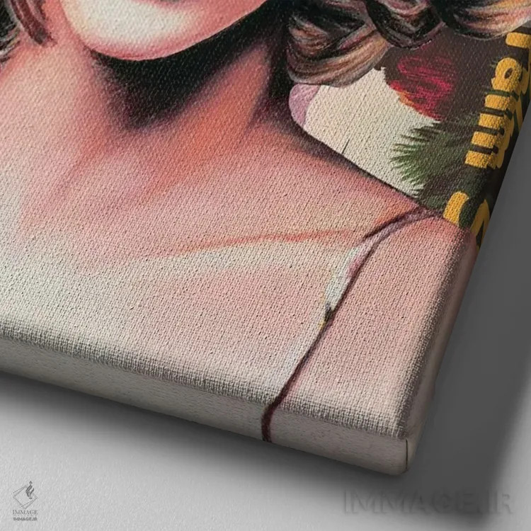 تابلو خنکای استخر اثر آنی ترازو - نمای نزدیک بافت بوم