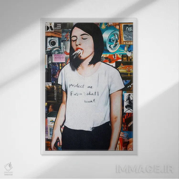 تابلو ویپم کن (استنشاق الکترونیکی) اثر آنی ترازو - نمای قابدار سفید