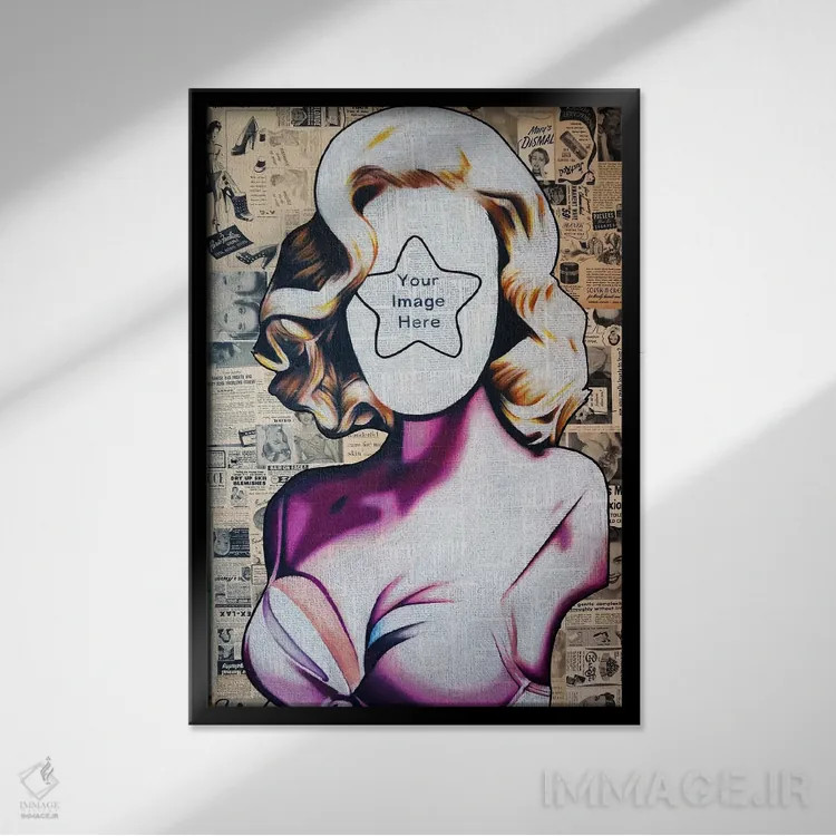 تابلو تصویر شما اینجاست اثر آنی ترازو - نمای قابدار مشکی