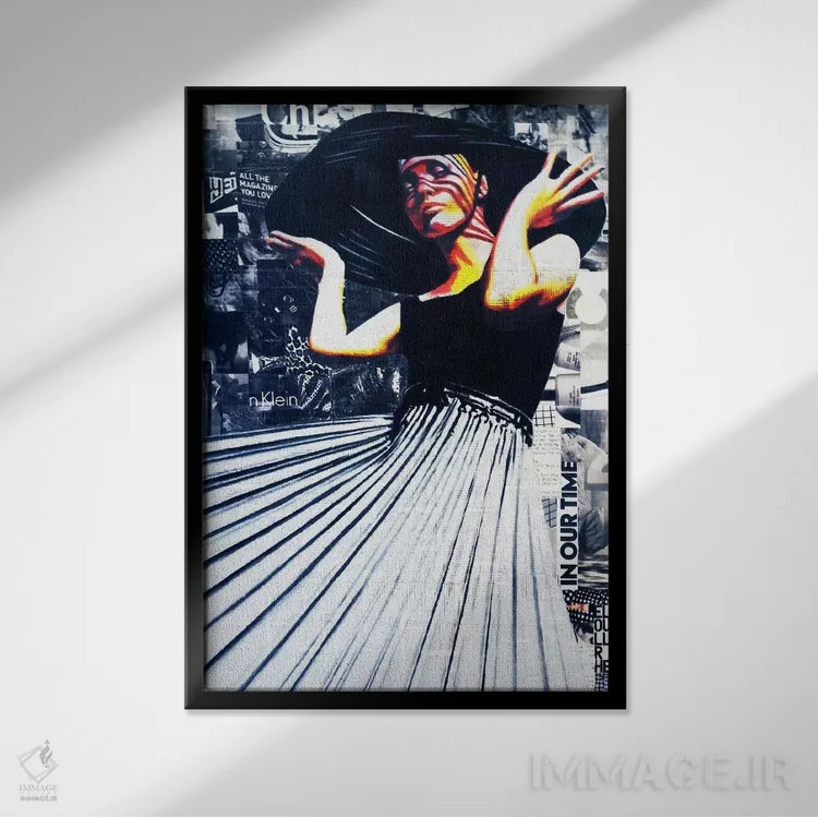 تابلو دوستدختر جذاب شما اثر آنی ترازو - نمای قابدار مشکی