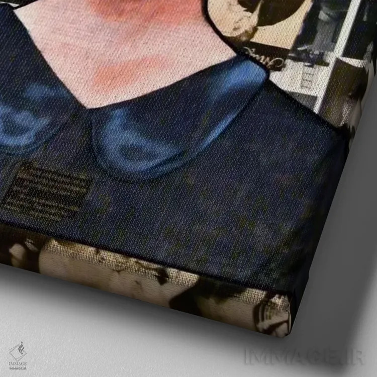 تابلو چه چیزی او را هیجانانگیز میکند اثر آنی ترازو - نمای نزدیک بافت بوم