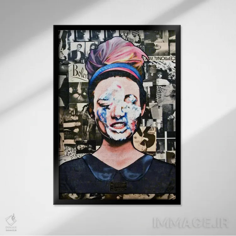 تابلو چه چیزی او را هیجانانگیز میکند اثر آنی ترازو - نمای قابدار مشکی