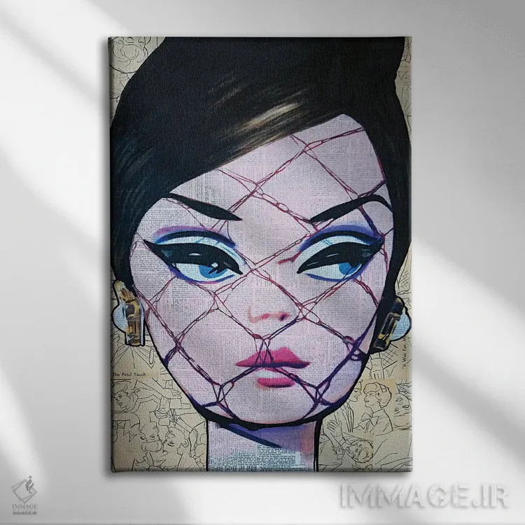 تابلو طعمی شبیه پپسی کولا دارد (بافت طنز و دوپهلو) اثر آنی ترازو - نمای روبهرو روی دیوار