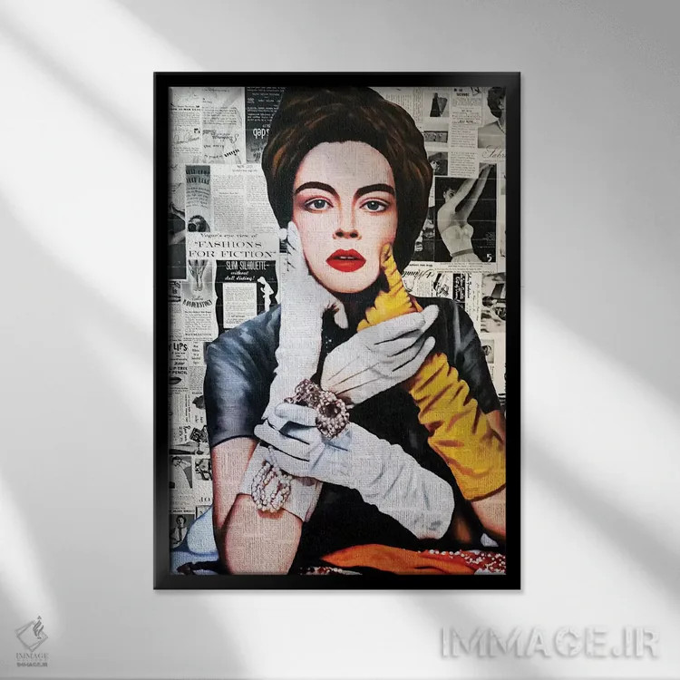 تابلو مد برای داستان اثر آنی ترازو - نمای قابدار مشکی