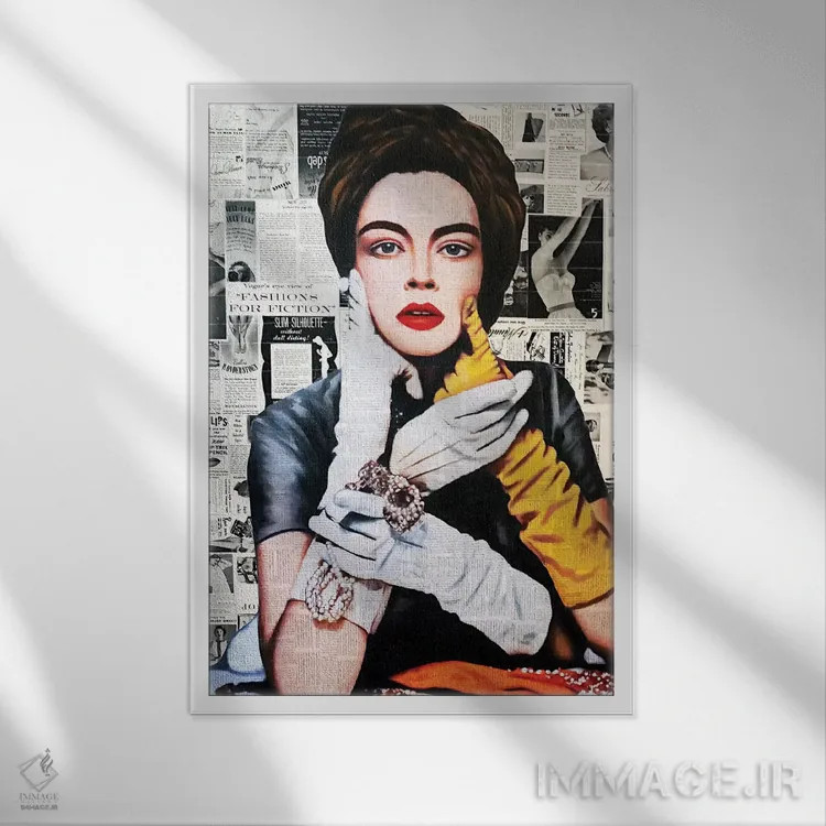 تابلو مد برای داستان اثر آنی ترازو - نمای قابدار سفید