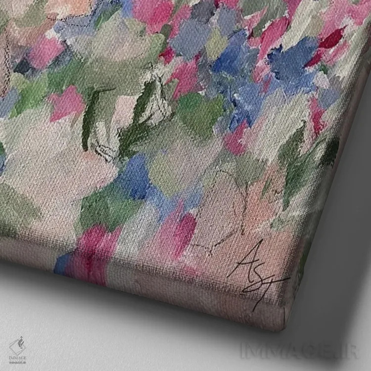 تابلو سرخوشی از شیرینی اثر آماندا توپـه - نمای نزدیک بافت بوم