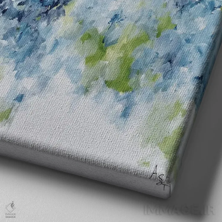 تابلو بلوز (غم/سبک موسیقی) اثر آماندا توپـه - نمای نزدیک بافت بوم