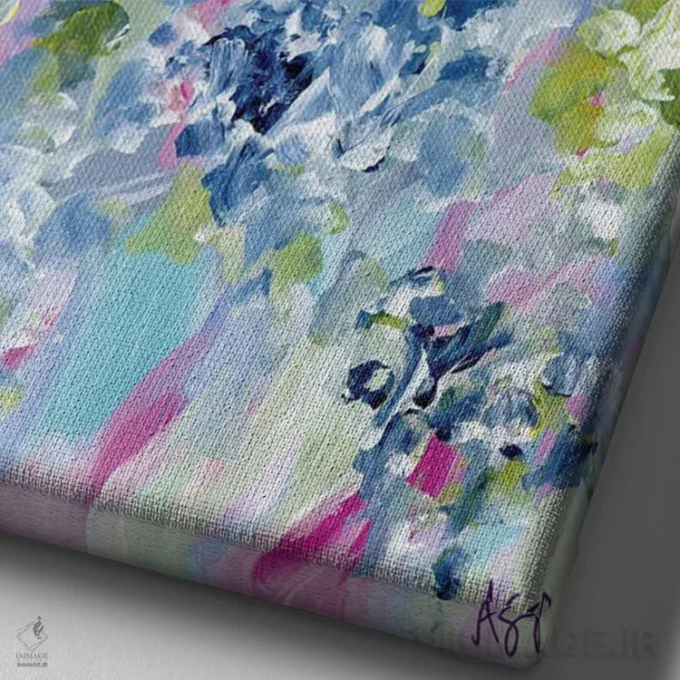 تابلو محکم بچسب I اثر آماندا توپـه - نمای نزدیک بافت بوم