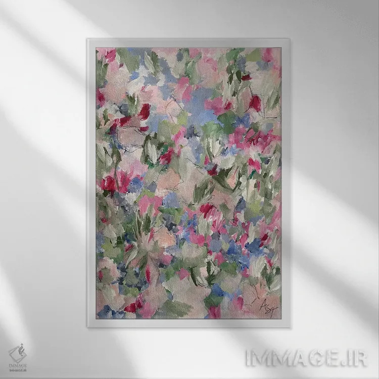 تابلو سرخوشی از شیرینی اثر آماندا توپـه - نمای قابدار سفید