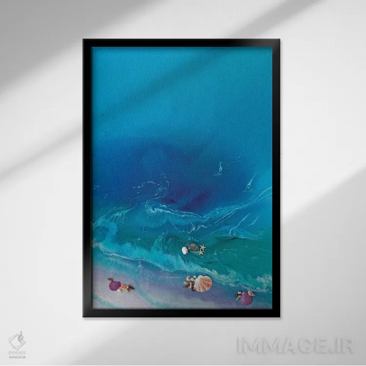 تابلو سخاوت سبز (یا بونتی سبز) اثر آنتوانل - نمای قابدار مشکی