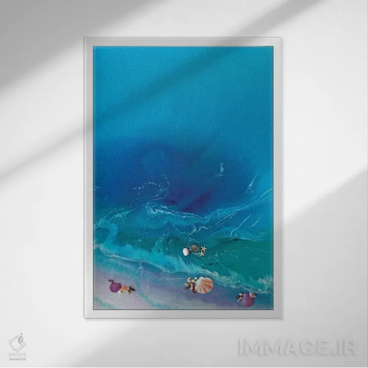 تابلو سخاوت سبز (یا بونتی سبز) اثر آنتوانل - نمای قابدار سفید