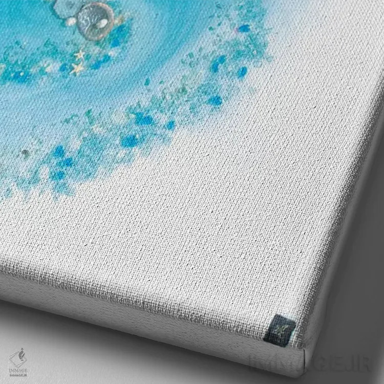 تابلو صخرهٔ تالاب آبی اثر آنتوانل - نمای نزدیک بافت بوم