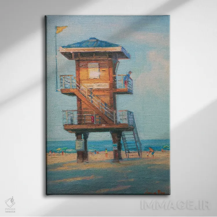 تابلو ساحل امن است اثر آرونا رائو - نمای روبهرو روی دیوار