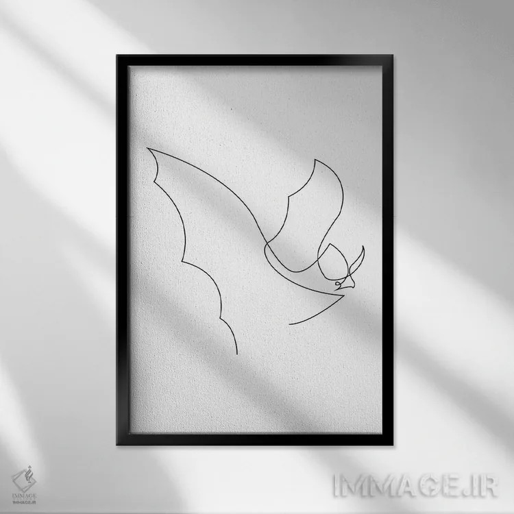 تابلو شکارچی شب اثر ادیلوم - نمای قابدار مشکی