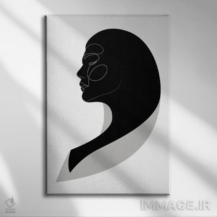 تابلو بانوی نوآر (سبک نوآر) اثر ادیلوم - نمای روبهرو روی دیوار