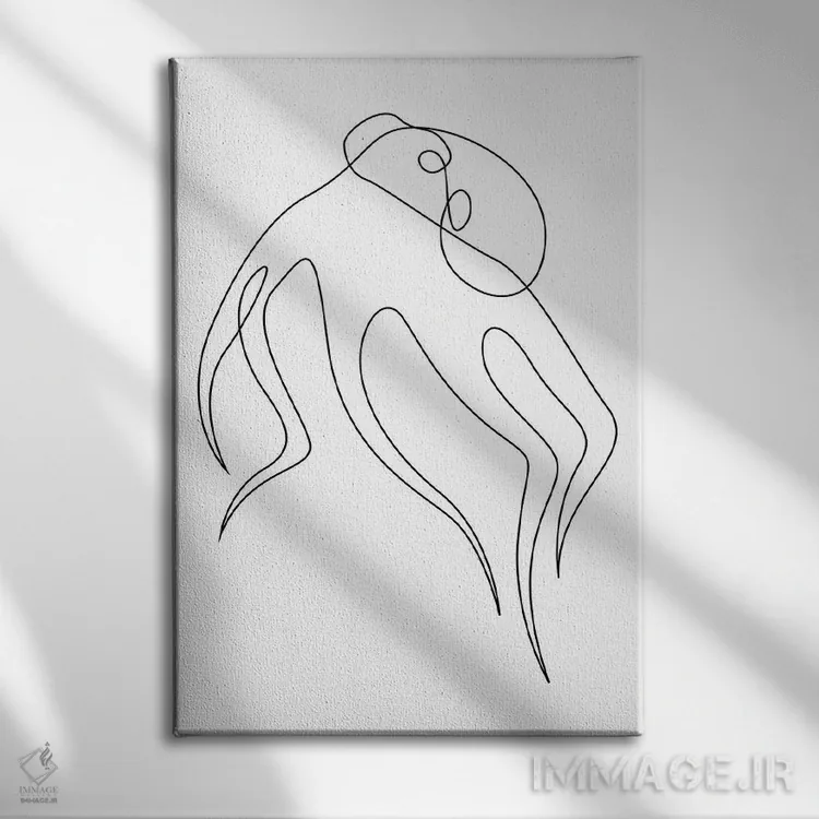 تابلو خط اختاپوس اثر ادیلوم - نمای روبهرو روی دیوار