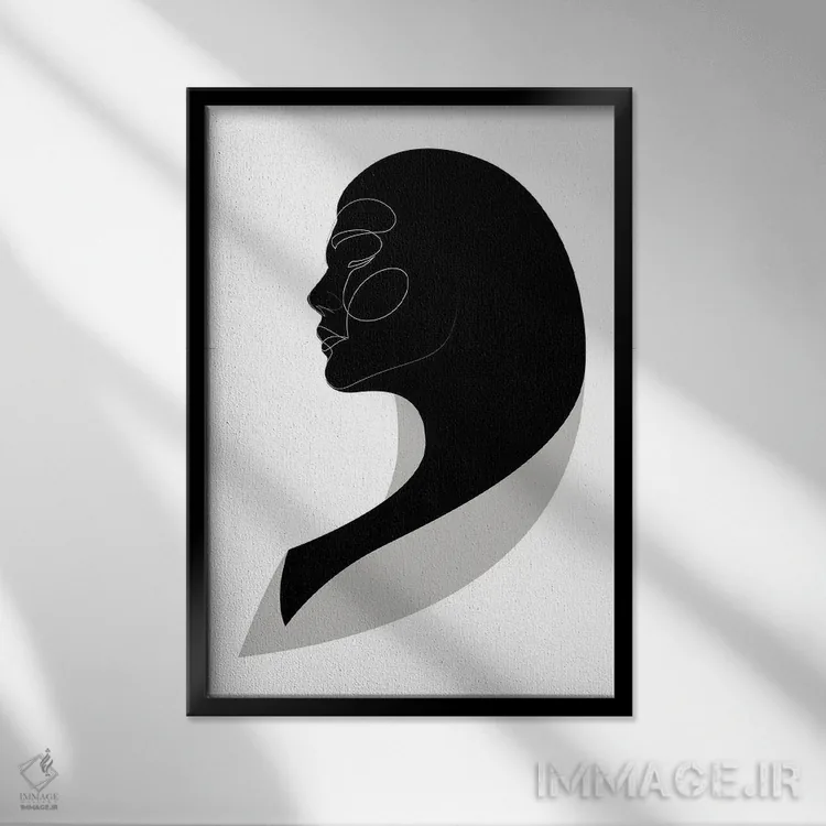 تابلو بانوی نوآر (سبک نوآر) اثر ادیلوم - نمای قابدار مشکی