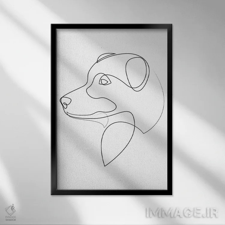 تابلو شفرد استرالیایی ۲ (نژاد سگ) اثر ادیلوم - نمای قابدار مشکی