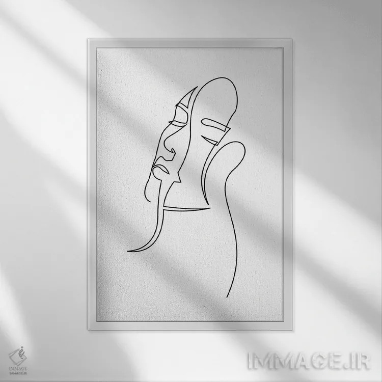 تابلو آرامشبخشی اثر ادیلوم - نمای قابدار سفید