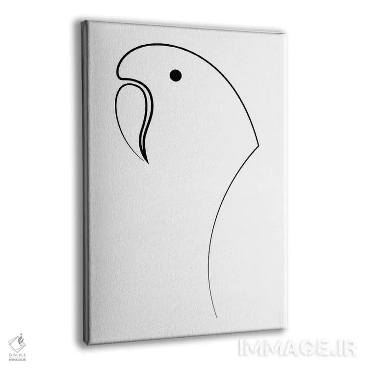 تابلو خط طوطی اثر ادیلوم - نمای پرسپکتیو محصول